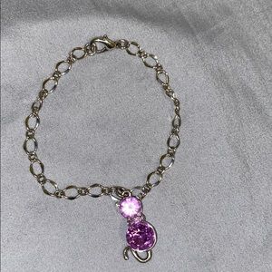 Purple gem cat bracelet